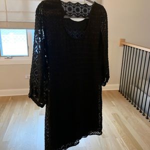 Textured black dress